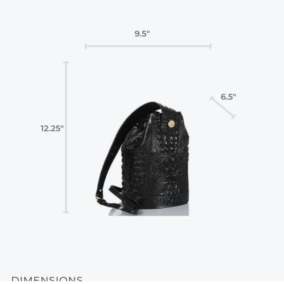 🔹️BRAHMIN🔹 ALLIE Evolved Melbourne Sling Backpack Leather Drawstrin NWT!! ✨️🤎 - Picture 6 of 9